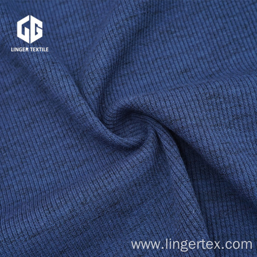 CVC Space Dyed Elastane Rib Fabric For Sleeve